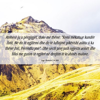 Picture 06 - Ligji i Përtërirë 1:41 ALB - Atëherë ju u përgjigjët, duke më thënë: - Bible Verse Picture