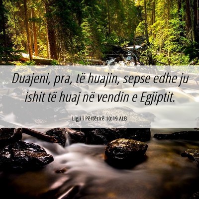 Picture 06 - Ligji i Përtërirë 10:19 ALB - Duajeni, pra, të huajin, sepse edhe ju ishit të - Bible Verse Picture