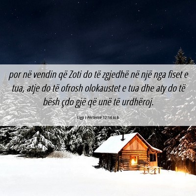 Picture 06 - Ligji i Përtërirë 12:14 ALB - por në vendin që Zoti do të zgjedhë në një - Bible Verse Picture