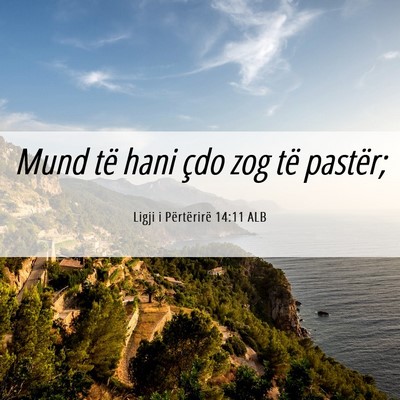 Picture 06 - Ligji i Përtërirë 14:11 ALB - Mund të hani çdo zog të - Bible Verse Picture