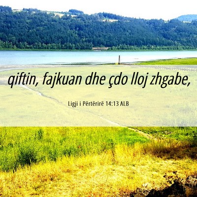 Picture 06 - Ligji i Përtërirë 14:13 ALB - qiftin, fajkuan dhe çdo lloj - Bible Verse Picture