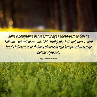 Picture 06 - Ligji i Përtërirë 2:14 ALB - Koha e nevojshme për të arritur nga - Bible Verse Picture