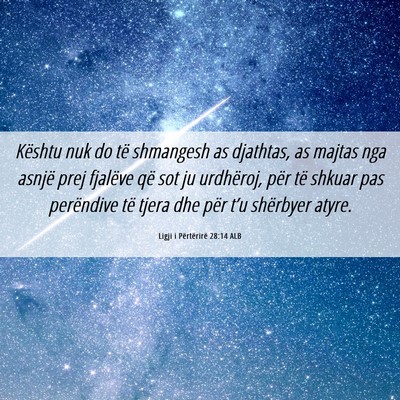 Picture 06 - Ligji i Përtërirë 28:14 ALB - Kështu nuk do të shmangesh as djathtas, as - Bible Verse Picture