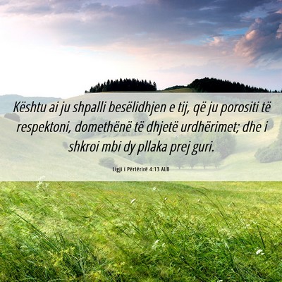 Picture 06 - Ligji i Përtërirë 4:13 ALB - Kështu ai ju shpalli besëlidhjen e tij, që ju - Bible Verse Picture