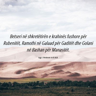 Picture 06 - Ligji i Përtërirë 4:43 ALB - Betseri në shkretëtirën e krahinës fushore - Bible Verse Picture