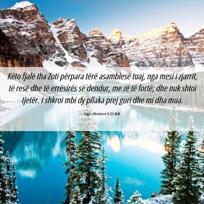 Picture 06 - Ligji i Përtërirë 5:22 ALB - Këto fjalë tha Zoti përpara tërë asamblesë - Bible Verse Picture