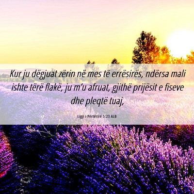 Picture 06 - Ligji i Përtërirë 5:23 ALB - Kur ju dëgjuat zërin në mes të errësirës, - Bible Verse Picture