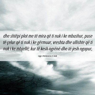 Picture 06 - Ligji i Përtërirë 6:11 ALB - dhe shtëpi plot me të mira që ti nuk i ke - Bible Verse Picture