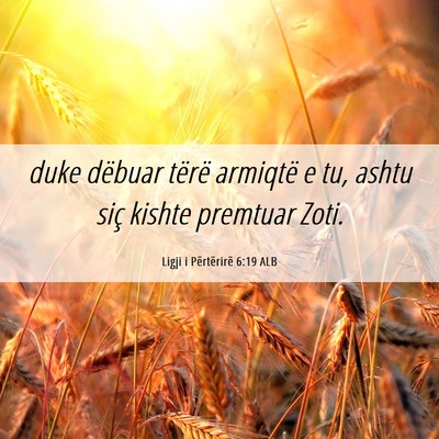 Picture 06 - Ligji i Përtërirë 6:19 ALB - duke dëbuar tërë armiqtë e tu, ashtu siç - Bible Verse Picture
