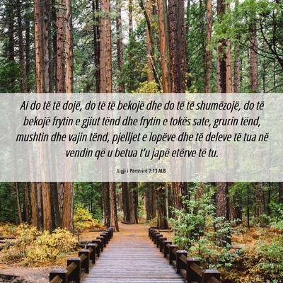 Picture 06 - Ligji i Përtërirë 7:13 ALB - Ai do të të dojë, do të të bekojë dhe do - Bible Verse Picture