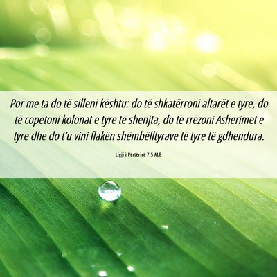 Picture 06 - Ligji i Përtërirë 7:5 ALB - Por me ta do të silleni kështu: do të - Bible Verse Picture