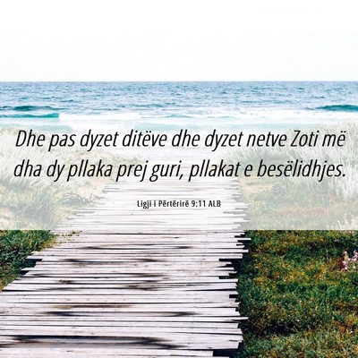 Picture 06 - Ligji i Përtërirë 9:11 ALB - Dhe pas dyzet ditëve dhe dyzet netve Zoti më - Bible Verse Picture