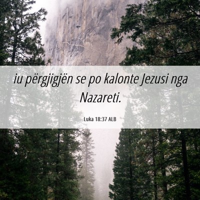 Picture 06 - Luka 18:37 ALB - iu përgjigjën se po kalonte Jezusi nga - Bible Verse Picture