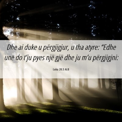 Picture 06 - Luka 20:3 ALB - Dhe ai duke u përgjigjur, u tha atyre: “Edhe - Bible Verse Picture