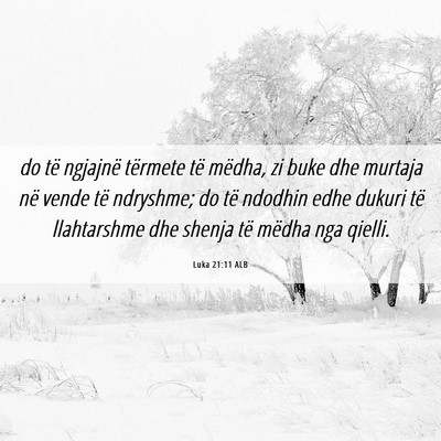 Picture 06 - Luka 21:11 ALB - do të ngjajnë tërmete të mëdha, zi buke dhe - Bible Verse Picture