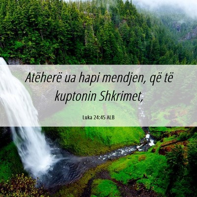 Picture 06 - Luka 24:45 ALB - Atëherë ua hapi mendjen, që të kuptonin - Bible Verse Picture