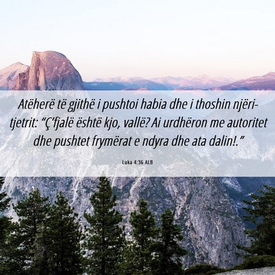 Picture 06 - Luka 4:36 ALB - Atëherë të gjithë i pushtoi habia dhe i - Bible Verse Picture