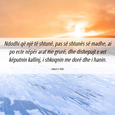 Picture 06 - Luka 6:1 ALB - Ndodhi që një të shtunë, pas së shtunës së - Bible Verse Picture