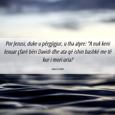 Picture 06 - Luka 6:3 ALB - Por Jezusi, duke u përgjigjur, u tha atyre: “A - Bible Verse Picture