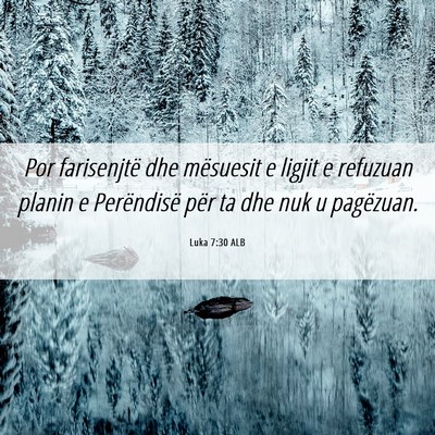 Picture 06 - Luka 7:30 ALB - Por farisenjtë dhe mësuesit e ligjit e refuzuan - Bible Verse Picture
