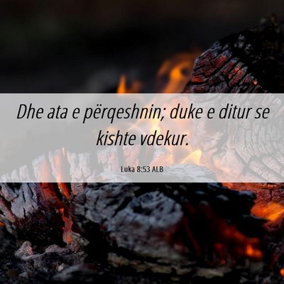 Picture 06 - Luka 8:53 ALB - Dhe ata e përqeshnin; duke e ditur se kishte - Bible Verse Picture