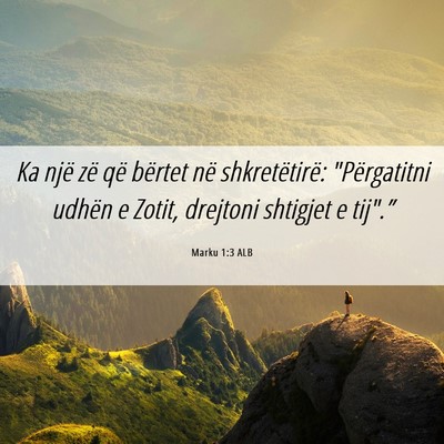 Picture 06 - Marku 1:3 ALB - Ka një zë që bërtet në shkretëtirë: - Bible Verse Picture