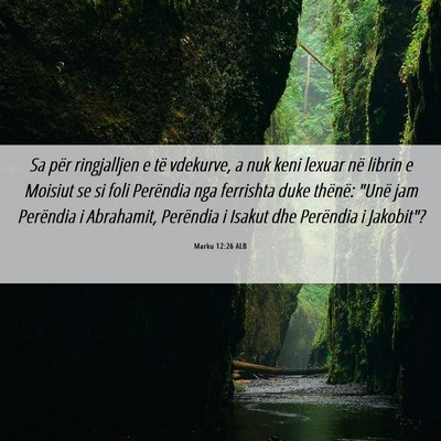 Picture 06 - Marku 12:26 ALB - Sa për ringjalljen e të vdekurve, a nuk keni - Bible Verse Picture