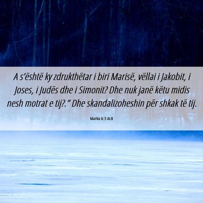 Picture 06 - Marku 6:3 ALB - A s’është ky zdrukthëtar i biri Marisë, - Bible Verse Picture