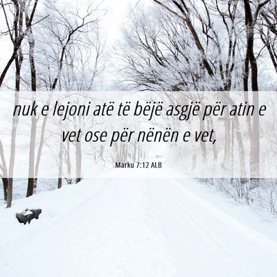 Picture 06 - Marku 7:12 ALB - nuk e lejoni atë të bëjë asgjë për atin e - Bible Verse Picture