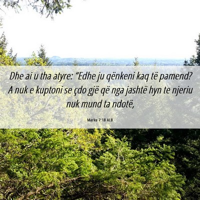 Picture 06 - Marku 7:18 ALB - Dhe ai u tha atyre: “Edhe ju qënkeni kaq të - Bible Verse Picture