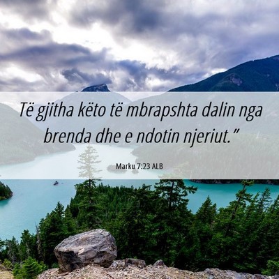 Picture 06 - Marku 7:23 ALB - Të gjitha këto të mbrapshta dalin nga brenda - Bible Verse Picture