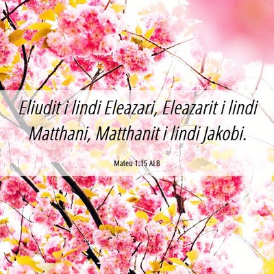 Picture 06 - Mateu 1:15 ALB - Eliudit i lindi Eleazari, Eleazarit i lindi - Bible Verse Picture