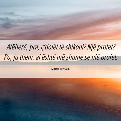 Picture 06 - Mateu 11:9 ALB - Atëherë, pra, ç’dolët të shikoni? Një - Bible Verse Picture