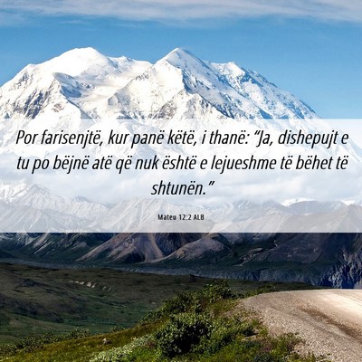 Picture 06 - Mateu 12:2 ALB - Por farisenjtë, kur panë këtë, i thanë: - Bible Verse Picture