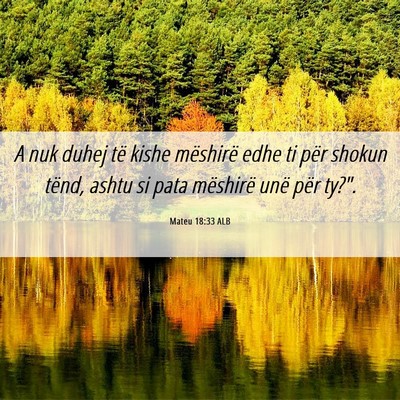Picture 06 - Mateu 18:33 ALB - A nuk duhej të kishe mëshirë edhe ti për - Bible Verse Picture