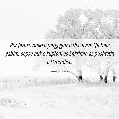 Picture 06 - Mateu 22:29 ALB - Por Jezusi, duke u përgjigjur u tha atyre: “Ju - Bible Verse Picture