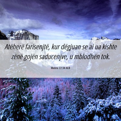 Picture 06 - Mateu 22:34 ALB - Atëherë farisenjtë, kur dëgjuan se ai ua - Bible Verse Picture