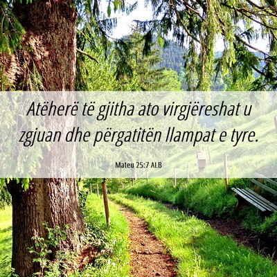 Picture 06 - Mateu 25:7 ALB - Atëherë të gjitha ato virgjëreshat u zgjuan - Bible Verse Picture