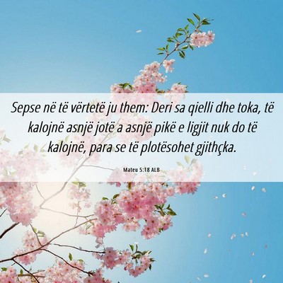 Picture 06 - Mateu 5:18 ALB - Sepse në të vërtetë ju them: Deri sa qielli - Bible Verse Picture