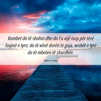 Picture 06 - Mikea 7:16 ALB - Kombet do të shohin dhe do t’u vijë turp për - Bible Verse Picture