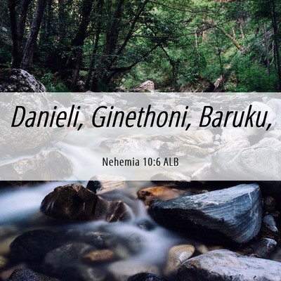 Picture 06 - Nehemia 10:6 ALB - Danieli, Ginethoni, - Bible Verse Picture