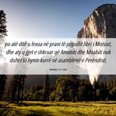 Picture 06 - Nehemia 13:1 ALB - po atë ditë u lexua në prani të popullit - Bible Verse Picture