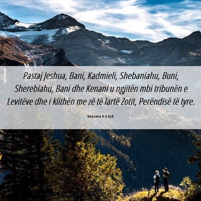Picture 06 - Nehemia 9:4 ALB - Pastaj Jeshua, Bani, Kadmieli, Shebaniahu, Buni, - Bible Verse Picture