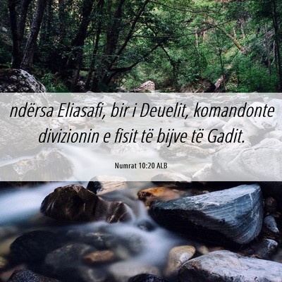 Picture 06 - Numrat 10:20 ALB - ndërsa Eliasafi, bir i Deuelit, komandonte - Bible Verse Picture