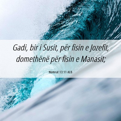 Picture 06 - Numrat 13:11 ALB - Gadi, bir i Susit, për fisin e Jozefit, - Bible Verse Picture