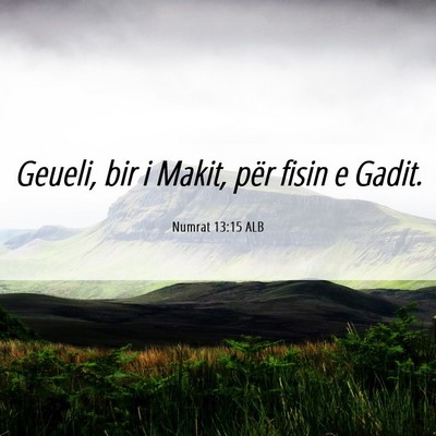 Picture 06 - Numrat 13:15 ALB - Geueli, bir i Makit, për fisin e - Bible Verse Picture