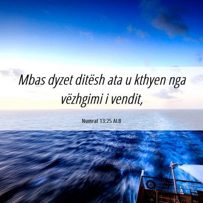 Picture 06 - Numrat 13:25 ALB - Mbas dyzet ditësh ata u kthyen nga vëzhgimi i - Bible Verse Picture