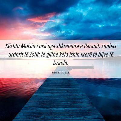 Picture 06 - Numrat 13:3 ALB - Kështu Moisiu i nisi nga shkretëtira e Paranit, - Bible Verse Picture