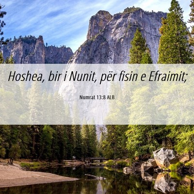 Picture 06 - Numrat 13:8 ALB - Hoshea, bir i Nunit, për fisin e - Bible Verse Picture