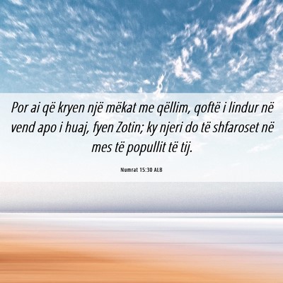 Picture 06 - Numrat 15:30 ALB - Por ai që kryen një mëkat me qëllim, qoftë i - Bible Verse Picture